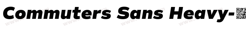 Commuters Sans Heavy字体转换